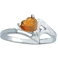 Sterling Silver 0.60ct Garnet Heart Ring