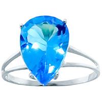 Sterling Silver 5.0ct Blue Topaz Ring