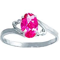 Sterling Silver 0.75ct Pink Topaz Ring