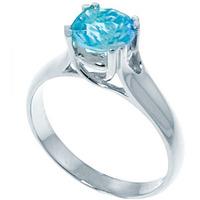 Sterling Silver 1.10ct Blue Topaz Solitaire Ring