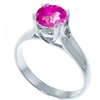 Sterling Silver 1.10ct Pink Topaz Solitaire Ring