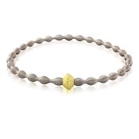 Stainless Steel Spring Gold-Plated Bead Bangle SP1020