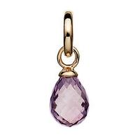 Story Gold Plated Faceted Purple Amethyst Drop 5408814