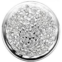 Story Round Silver Pave Button Charm 4208895