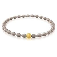 Stainless Steel Spring Gold-Plated Bead Bangle SP1004