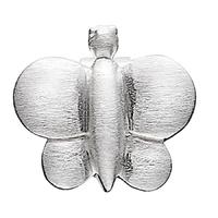 story silver matte butterfly button charm 4008435