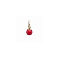 Story Gold Plated Faceted Red Coral Ball 5408829