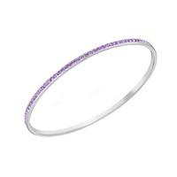 Sterling Silver Purple Cubic Zirconia Bangle 8.30.0246