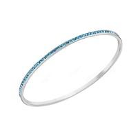 Sterling Silver Blue Cubic Zirconia Bangle 8.30.0226