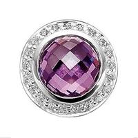 Story Small Silver Clear and Purple Cubic Zirconia 4208888