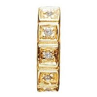 story gold plated cubic zirconia square spacer 5208578