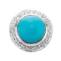 story silver cubic zirconia with round synthetic turquoise 4408900