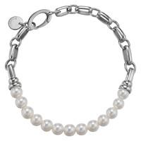 stainless steel simulated pearl bracelet esbr11585a180