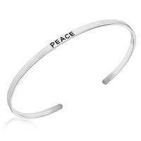 sterling silver peace torque bangle 8352120