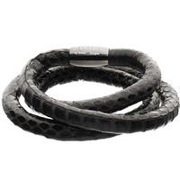 story ladies 57cm black three row snake bracelet 1004881 57