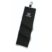 staff trifold golf bag towel black