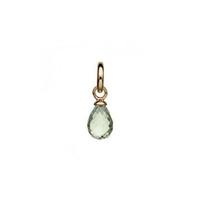 Story Gold Plated Faceted Green Amethyst Drop 5408815