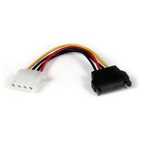 startech lp4satafm6in 150mm sata to lp4 molex power cable adaptor 