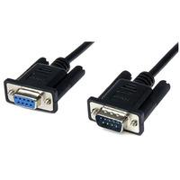 startech scnm9fm2mbk 2m black db9 serial rs232 null modem cable fm