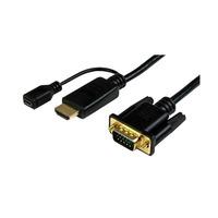 StarTech.com HD2VGAMM3 HDMI To VGA Cable Without Audio - 3ft