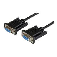 startech scnm9ff1mbk 1m black db9 serial rs232 null modem cable ff