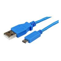 startechcom usbaub1mbl micro usb cable mm 1m blue