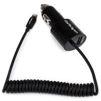 startechcom usblt2pcarb apple lightning 2 port black car charger 