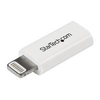 StarTech.com USBUBLTADPW White Apple Lightning connector To Micro ...