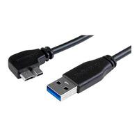 StarTech USB3AU1MLS 1m USB A 3.0 To Micro B Left Angle Slim Cable