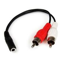 StarTech MUFMRCA 150mm Stereo Audio Cable - 3.5mm Female To 2x RCA...