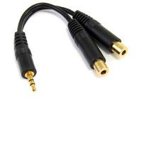 StarTech MUY1MFF 150mm Stereo Splitter Cable 3.5mm Male To 2x 3.5m...