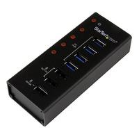 StarTech.com ST4300U3C3 4 Port USB 3.0 Hub With 3 Charging Ports (...