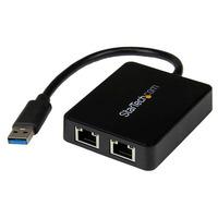 StarTech USB32000SPT USB 3.0 To Dual Gigabit LAN Adaptor With USB Port