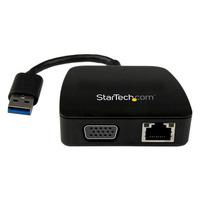 StarTech.com USB31GEVG Travel Adapter For Laptops - VGA and GbE - ...