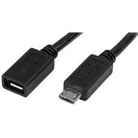 StarTech.com USBUBEXT50CM Micro-USB Extension Cable - M/F - 0.5m (...