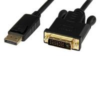 startechcom dp2dvimm6bs displayport to dvi 6ft active black