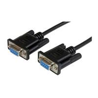 startech scnm9ff2mbk 2m black db9 serial rs232 null modem cable ff