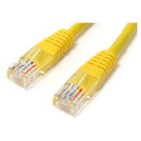 startech m45patch1yl 300mm cat5e yellow moulded rj45 utp cat5e pat