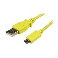 startechcom usbaub1myl micro usb cable mm 1m yellow