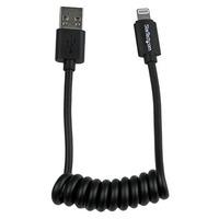 StarTech.com USBCLT30CMB 0.3m Coiled Black Apple Lightning Connect...