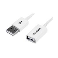 StarTech.com USBEXTPAA2MW 2m White USB 2.0 Extension Cable A To A ...