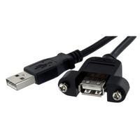 StarTech.com USBPNLAFAM3 3 ft Panel Mount USB Cable A To A - F/M