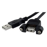 startechcom usbpnlafam3 3 ft panel mount usb cable a to a fm