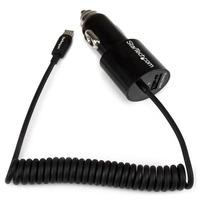 startechcom usbub2pcarb micro usb 2 port black car charger cable