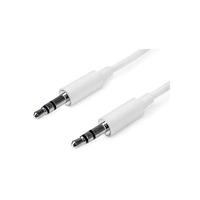 StarTech MU3MMMSWH 3m White Slim 3.5mm Stereo Audio Cable - M/M