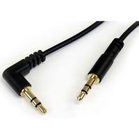 startech mu3mmsra 1m slim 35mm to right angle stereo audio cable 