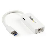 StarTech.com USB31000SPTW USB 3.0 To Gigabit NIC Adapter With USB ...
