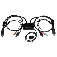 StarTech.com SV211DPUA 2 Port DisplayPort Cable KVM With USB & Audio