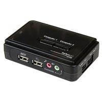 StarTech.com SV211KUSB 2 Port Black USB KVM Switch Kit With Audio ...