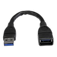 StarTech USB3EXT6INBK 150mm USB 3.0 A to A Extension Cable M/F Black